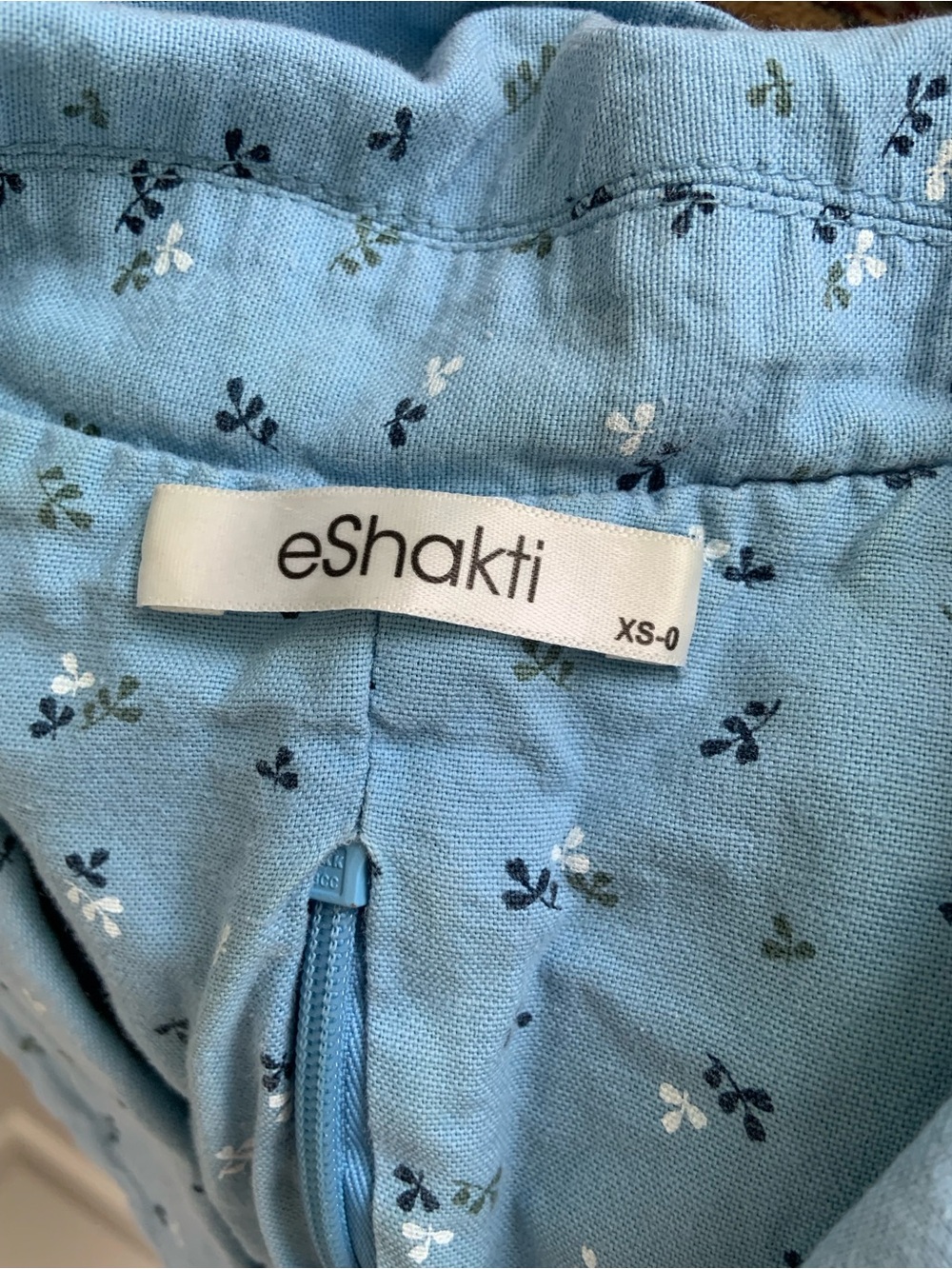 eshakti Light Blue Floral Midi Dress